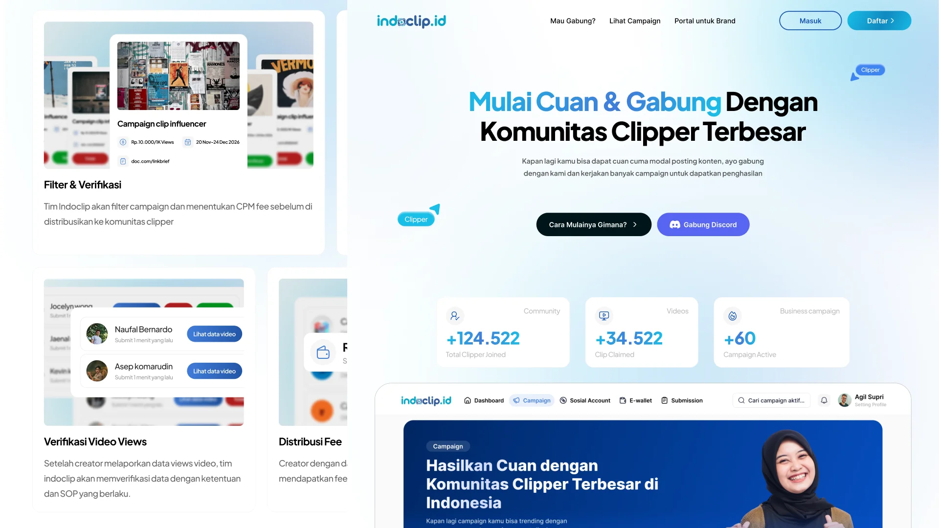 Portfolio website Indoclip